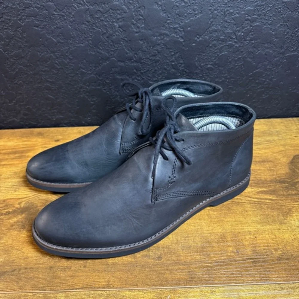 Venturini‎ 00586225 Black Leather Chukka Ankle Boots Mens Size 8